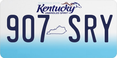 KY license plate 907SRY