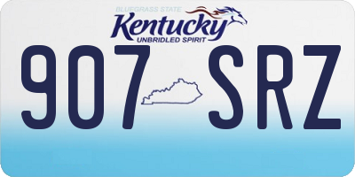 KY license plate 907SRZ