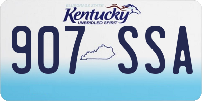 KY license plate 907SSA