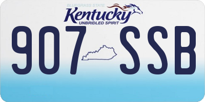 KY license plate 907SSB