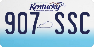 KY license plate 907SSC