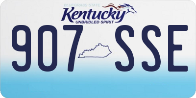 KY license plate 907SSE