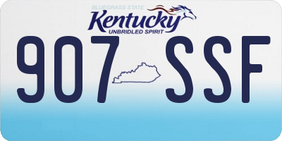 KY license plate 907SSF