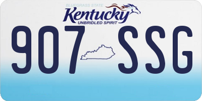 KY license plate 907SSG