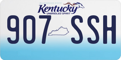 KY license plate 907SSH