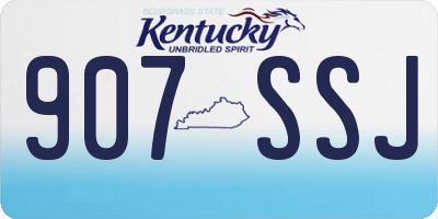 KY license plate 907SSJ