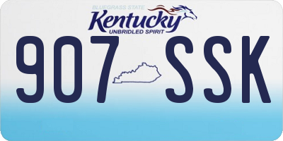 KY license plate 907SSK