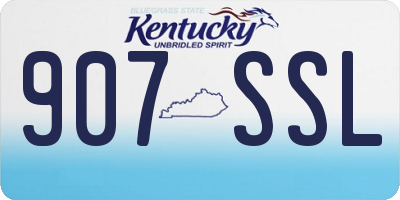 KY license plate 907SSL