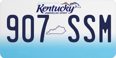 KY license plate 907SSM