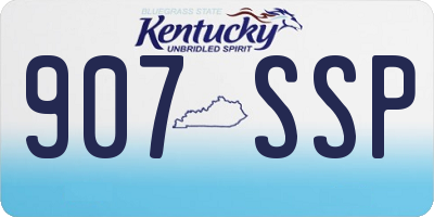 KY license plate 907SSP