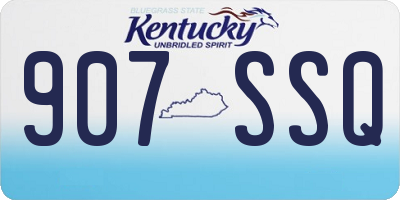 KY license plate 907SSQ