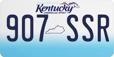 KY license plate 907SSR