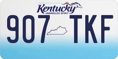 KY license plate 907TKF