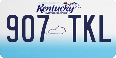 KY license plate 907TKL