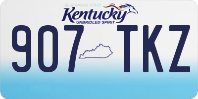 KY license plate 907TKZ