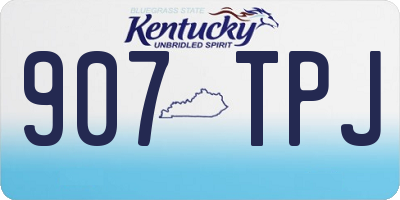 KY license plate 907TPJ