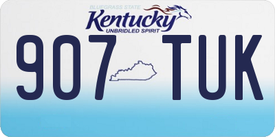 KY license plate 907TUK