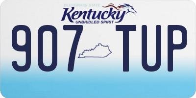 KY license plate 907TUP