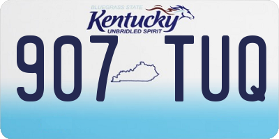 KY license plate 907TUQ