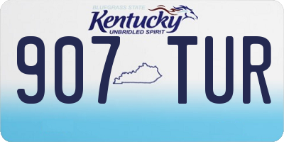 KY license plate 907TUR