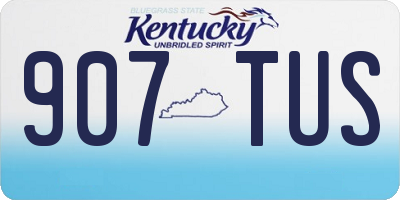 KY license plate 907TUS