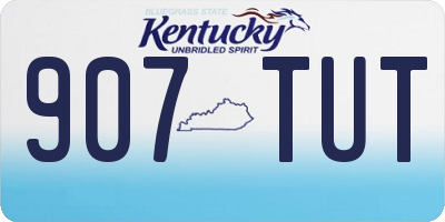 KY license plate 907TUT