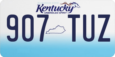 KY license plate 907TUZ