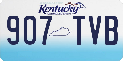 KY license plate 907TVB