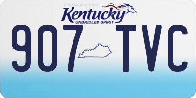 KY license plate 907TVC