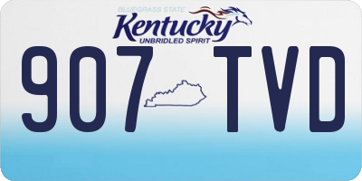 KY license plate 907TVD