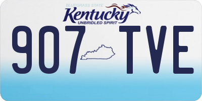 KY license plate 907TVE