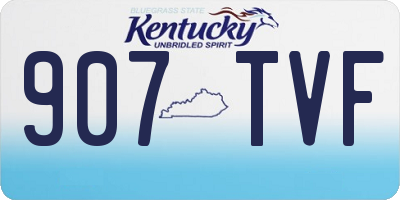 KY license plate 907TVF