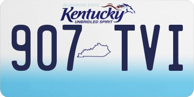 KY license plate 907TVI