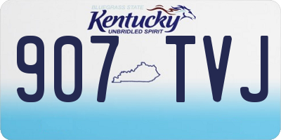 KY license plate 907TVJ
