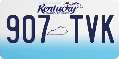 KY license plate 907TVK