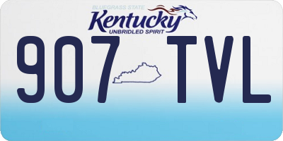 KY license plate 907TVL