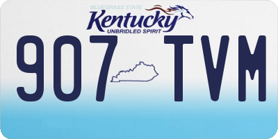 KY license plate 907TVM