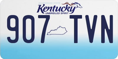 KY license plate 907TVN
