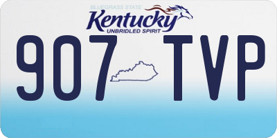 KY license plate 907TVP