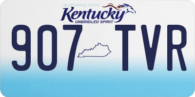KY license plate 907TVR