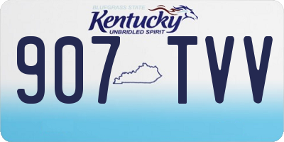 KY license plate 907TVV