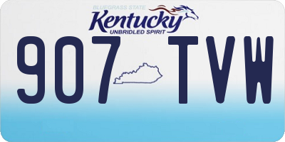KY license plate 907TVW