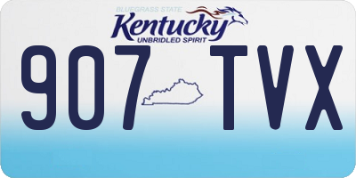 KY license plate 907TVX
