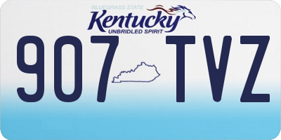 KY license plate 907TVZ
