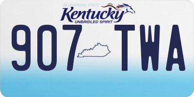 KY license plate 907TWA