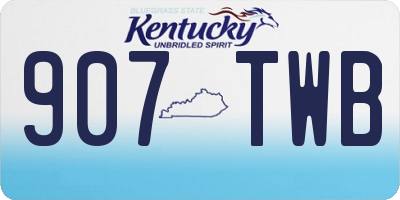 KY license plate 907TWB