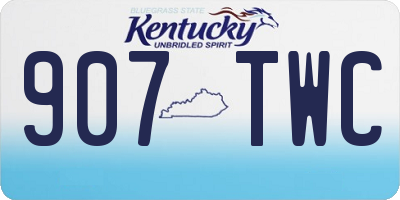 KY license plate 907TWC