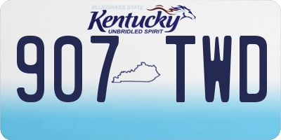 KY license plate 907TWD