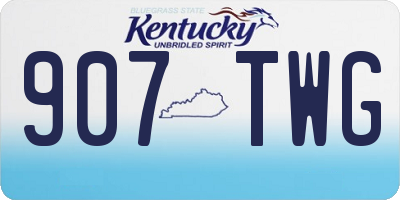 KY license plate 907TWG