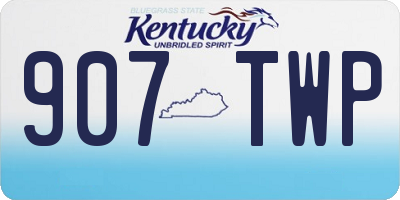 KY license plate 907TWP